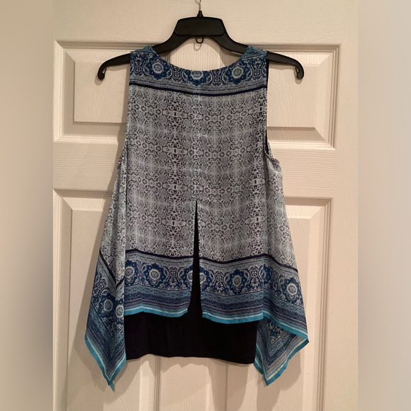 AB Studio Sleeveless Woman’s Blue Top Size S - Picture 2 of 2